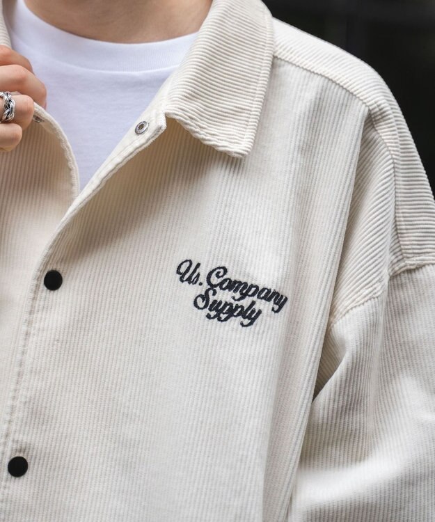 WEGO ヴィンテージコーデュロイスタジャン ホワイトその他