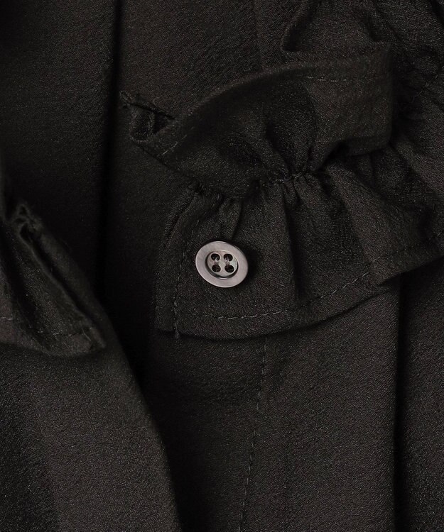 組曲 S 【加藤ローサさん着用】アンティークオーガンフリル ブラウス ブラック系