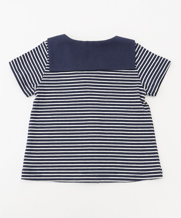 組曲 KIDS 【80-90cm】セーラーボーダー セットアップ ネイビー系1