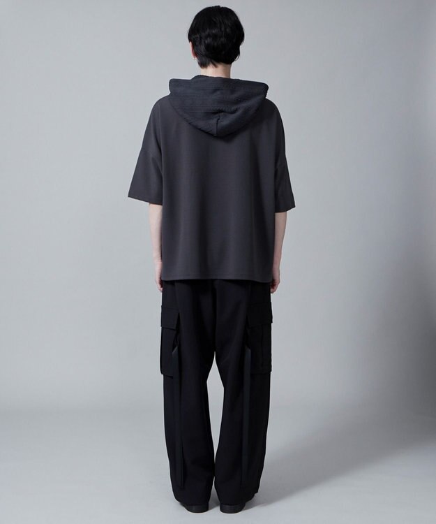 WEGO ジオメトリックブロックフードT(S) ダークグレー