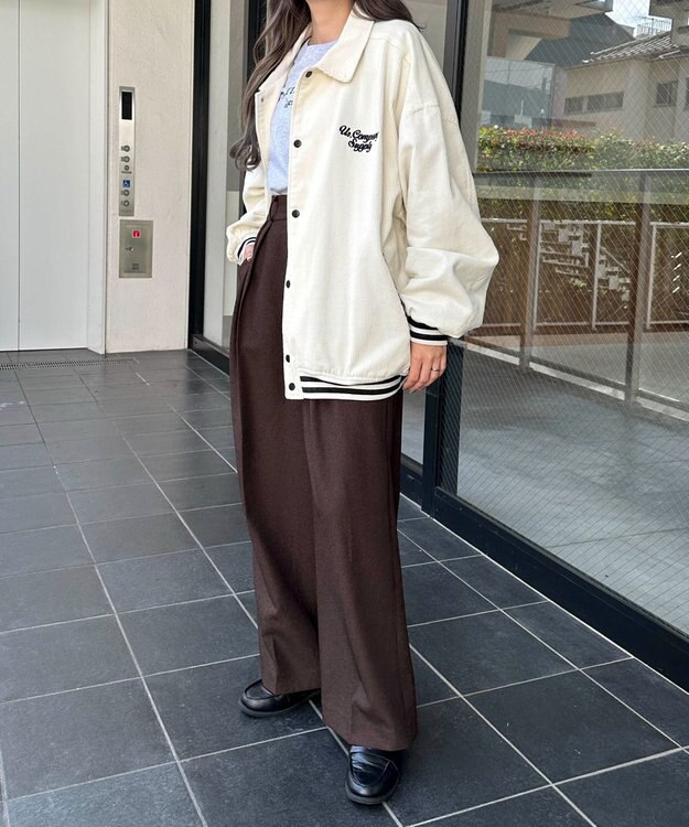 WEGO ヴィンテージコーデュロイスタジャン ホワイトその他