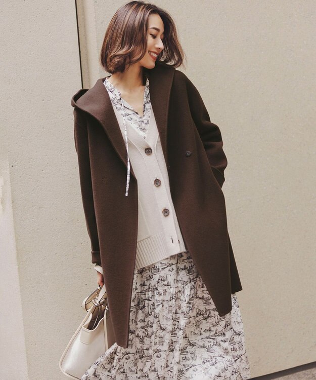 23区 【CLASSY.1月号掲載】ウールカシミヤブレンド カーディガン ベージュ系