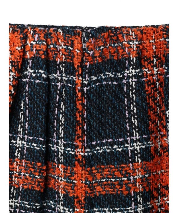 Green Parks ・ＳＵＧＡＲ　ＳＰＯＯＮ　チェックフリンジスカート Navy