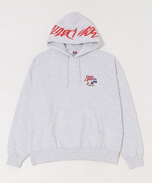 WEGO 【ユニセックス着用ITEM】別注BENDAVISグラフィックプルパーカー アッシュグレー