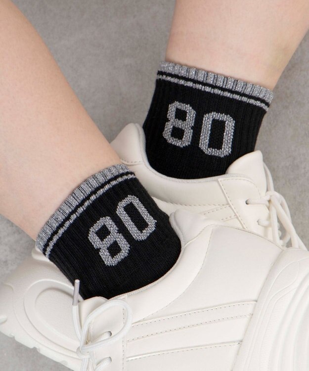 WEGO ナンバーアンクルパイルソックス ブラック