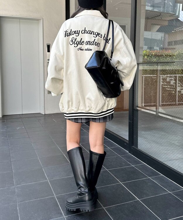 WEGO ヴィンテージコーデュロイスタジャン ホワイトその他