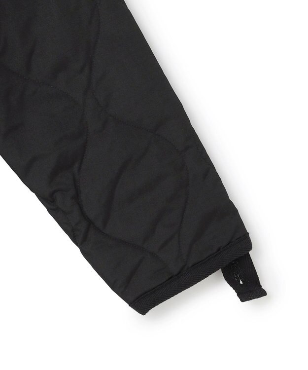 UNFILO 【120-150cm】TAION ミリタリーZIP Vネック ダウンジャケット(UNISEX) ブラック