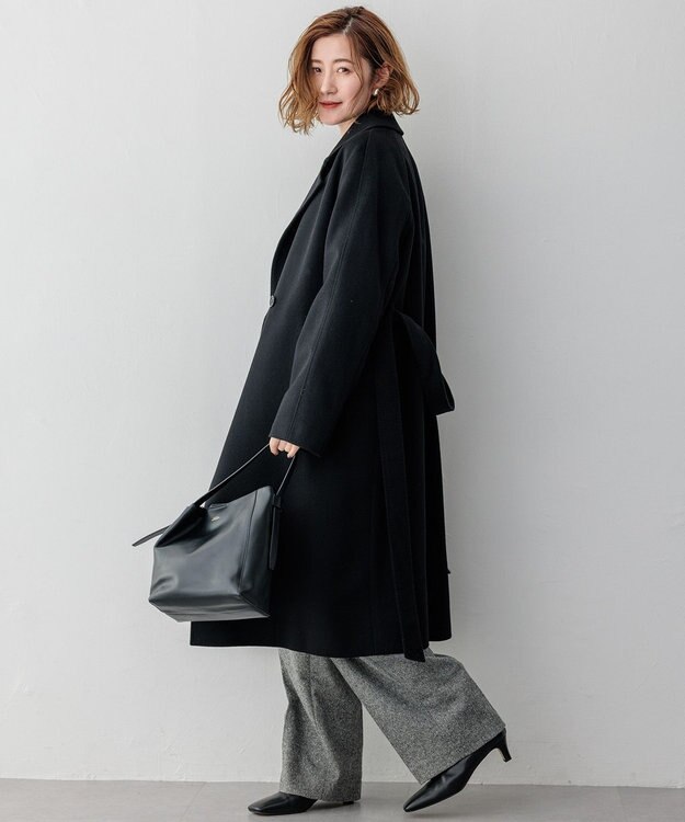 23区 MTRカシミヤライトビーバー チェスターコート ブラック系