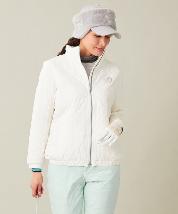 23区GOLF 【WOMEN】【防寒】キルティング ブルゾン ホワイト系