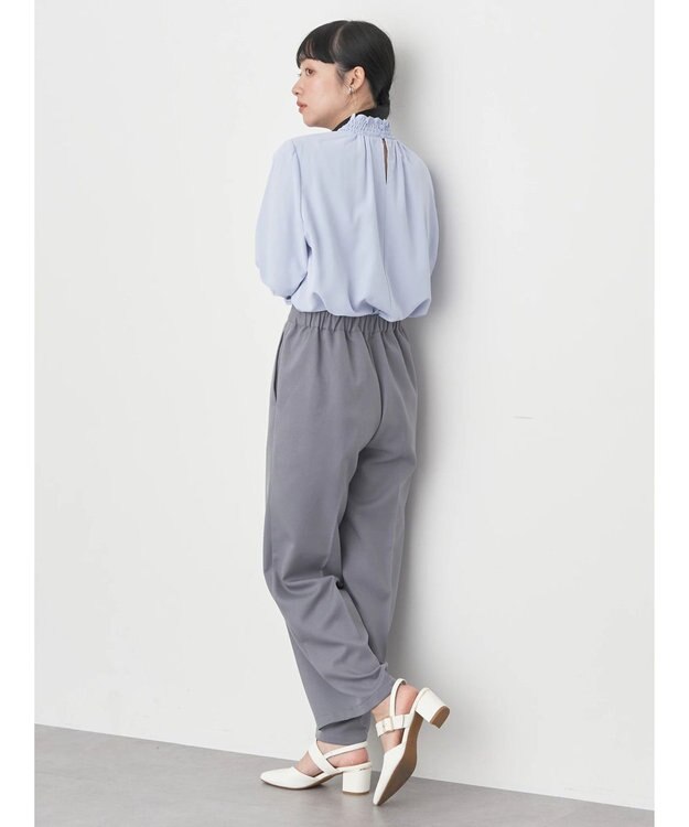 earth music&ecology シャーリングブラウス Sax