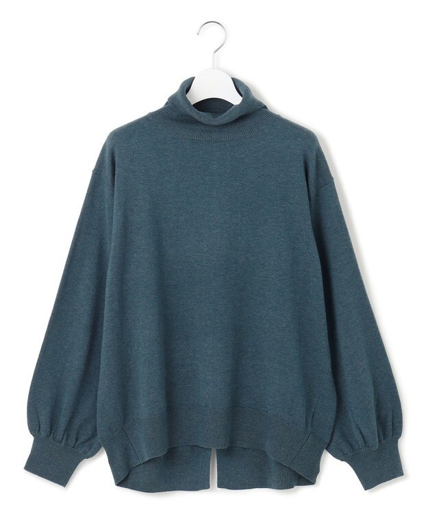 J.PRESS YORK STREET 【WOMEN】ANTI PILLING WOOL ロールネックニット ダルブルー系