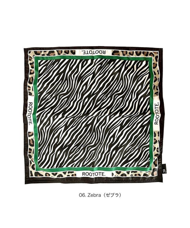 ROOTOTE 3664【エコバッグになるチャームトート】LT.トール.スカーフ-A 06：ゼブラ