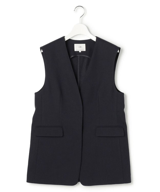 23区 【先行予約】アイアスマットストレッチ ノーカラージレ ネイビー系