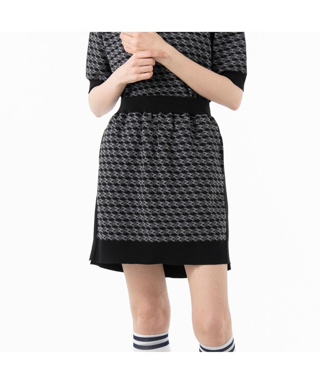 ZERO HALLIBURTON 【セットアップ可能】 モノグラム柄 ニットスカート ZHG-W5A4f 85141 ブラック