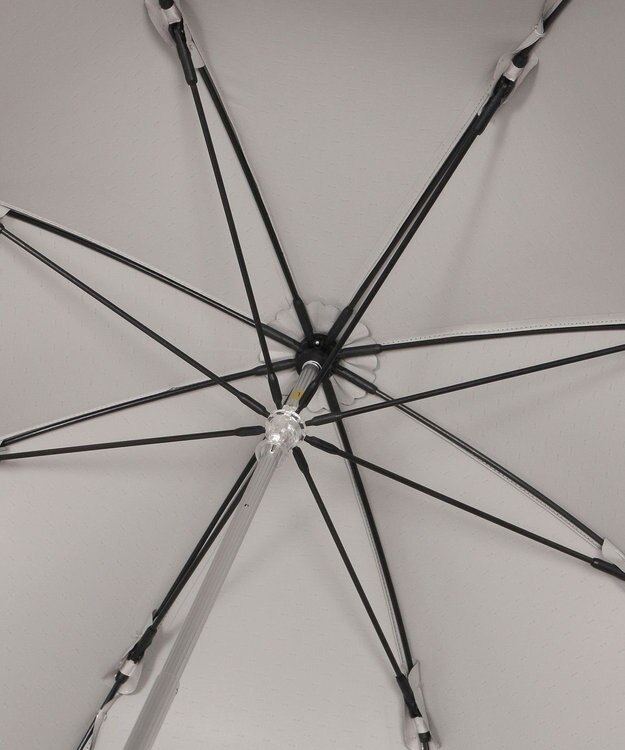 MOONBAT 【遮光/晴雨兼用日傘】LANVIN en Bleu (ランバン オン ブルー)ドビーフリル ハート 遮熱 UV 長傘 ベージュ