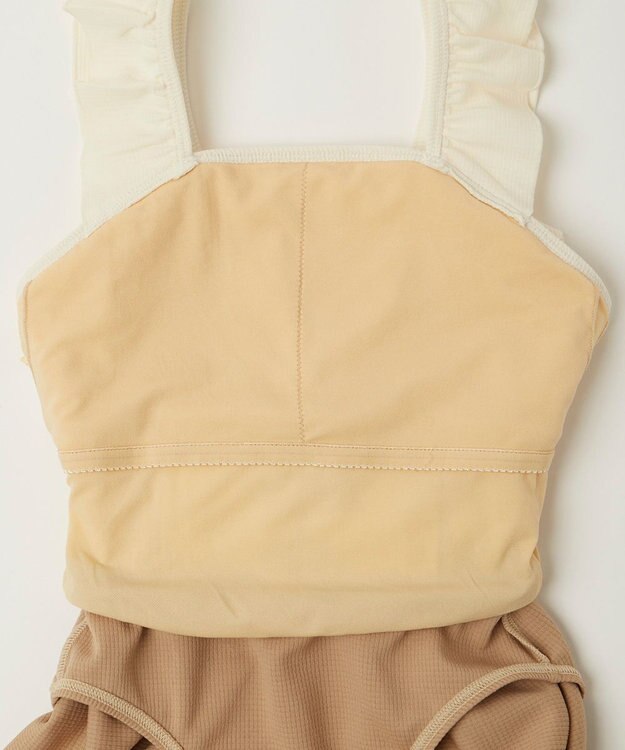 OP／FILA 【repipi armario】編上げAライン水着 ベージュ