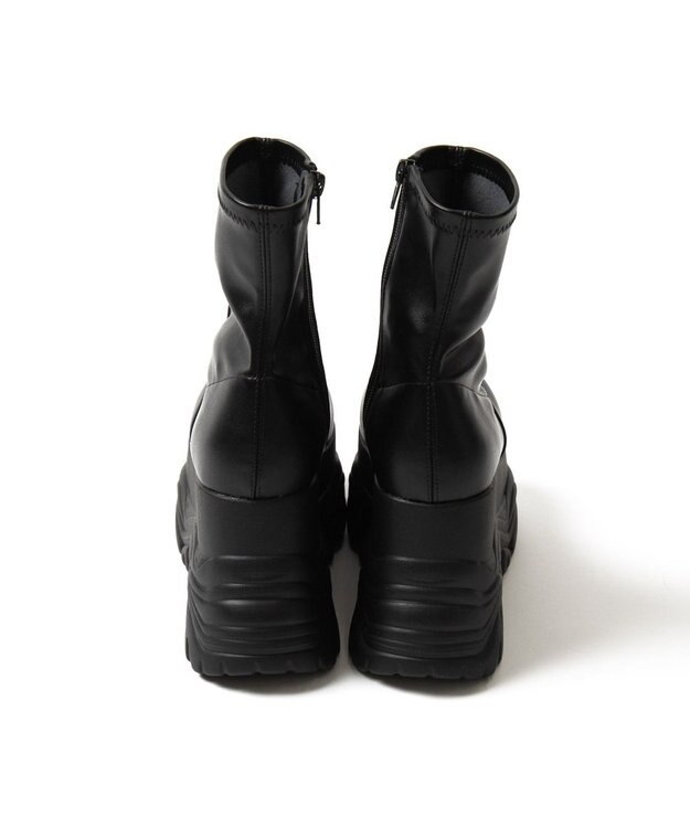 WEGO 厚底ボリュームスニーカーソールショートブーツ ブラック