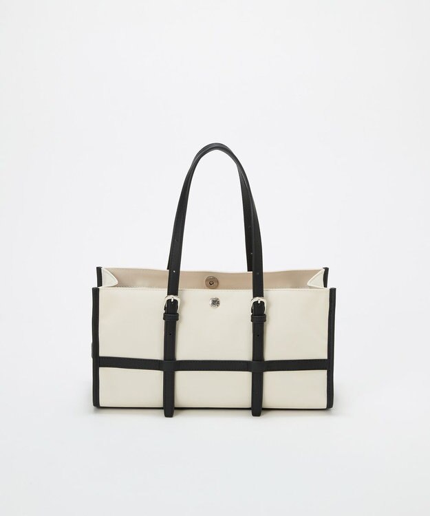 TOPKAPI 【Breath TOPKAPI】FRAME フレーム レザーベルト ワイド ミニ トートバッグ オフ