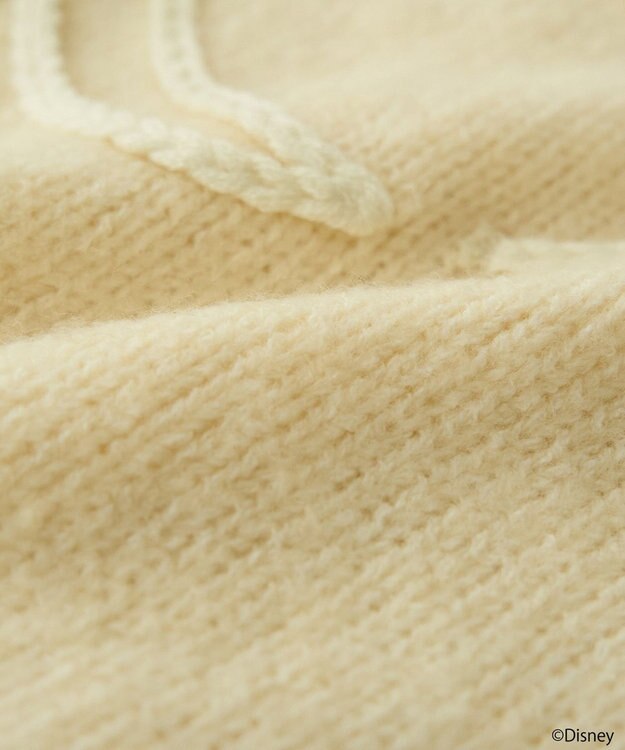 earth music&ecology 【予約】Disney/ミッキーコード刺繍ニットプルオーバー アイボリー