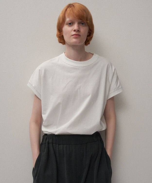 ATON DRY COTTON JERSEY | オーバーサイズプルオーバー WHITE