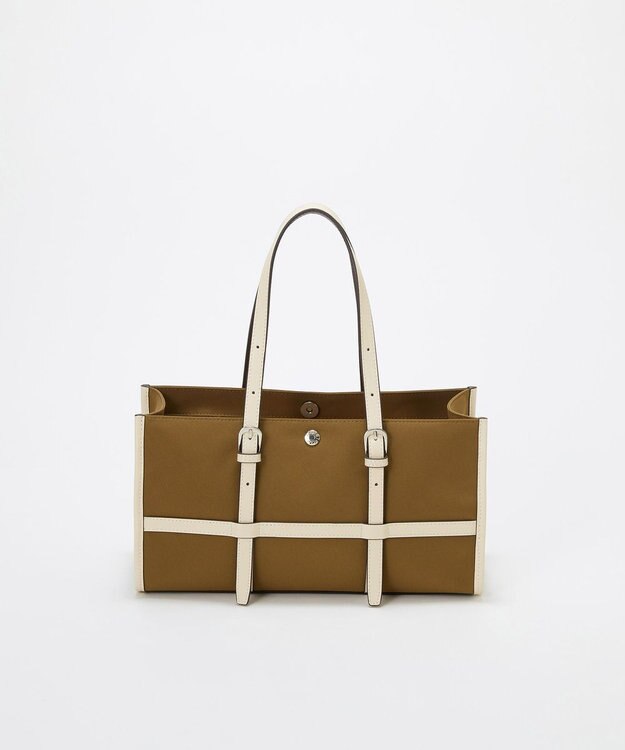 TOPKAPI 【Breath TOPKAPI】FRAME フレーム レザーベルト ワイド ミニ トートバッグ キャメル