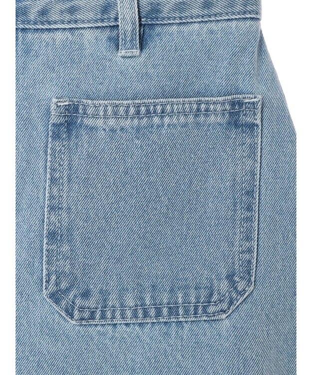 earth music&ecology フロントポケットフレアデニム Light Indigo