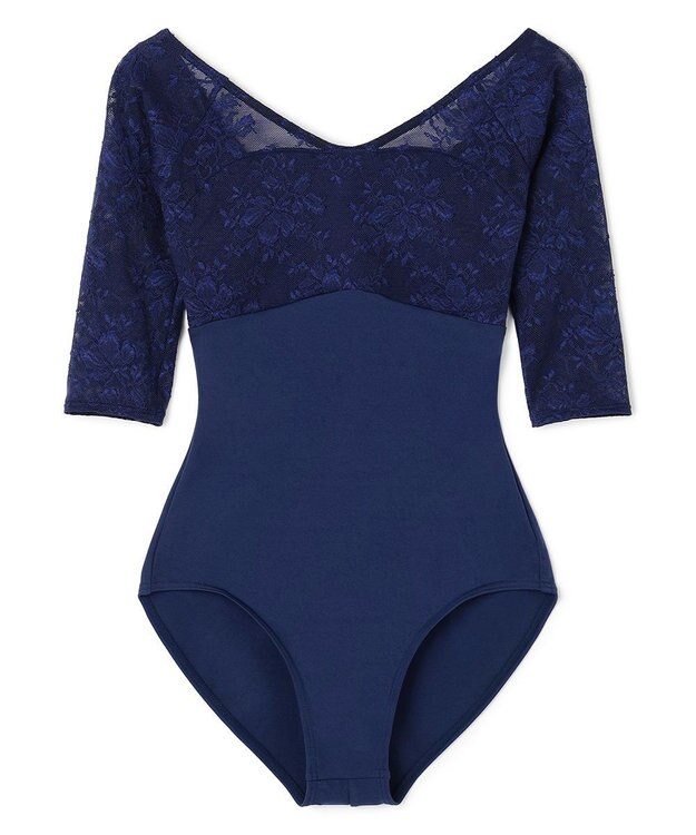 Chacott ６分袖レオタード ネイビー