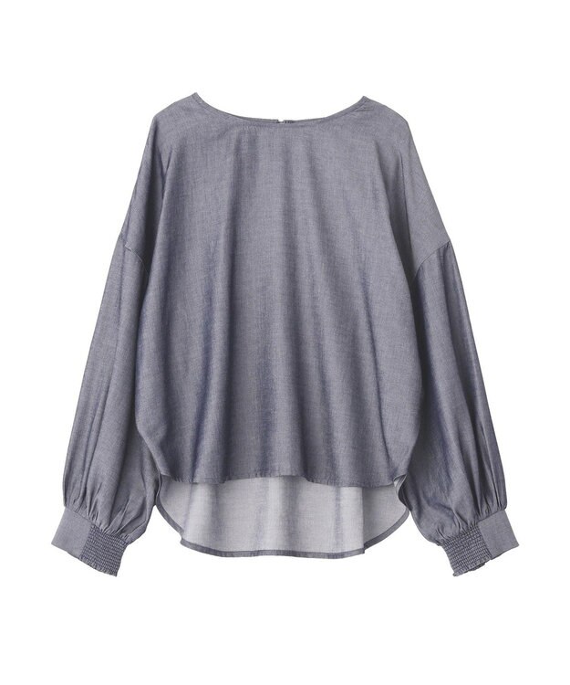 YECCA VECCA 2wayボリューム袖ブラウス Navy