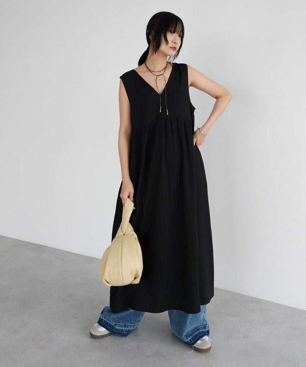 Green Parks ５ＷＡＹノースリーブワンピース Black