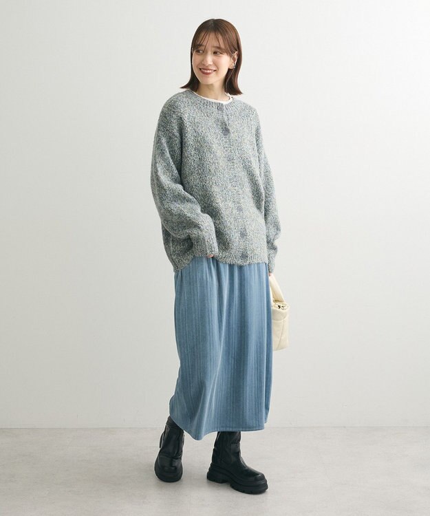 Green Parks ２ＷＡＹメランジＭＩＸニットプルオーバー Navy