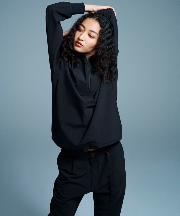 UNFILO 【Tarzan 掲載】UNFILO ミズノ ブレスサーモストレッチ プルオーバー ブラック系