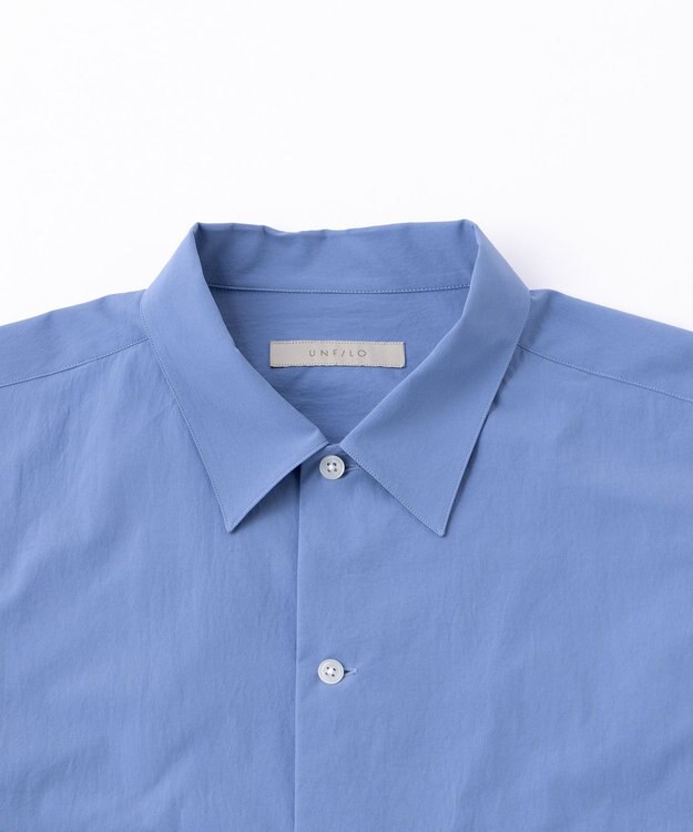 UNFILO MENS 【男女兼用】コンフォート カジュアル ワイドシャツ [24年秋冬商品] スモーキー ブルー