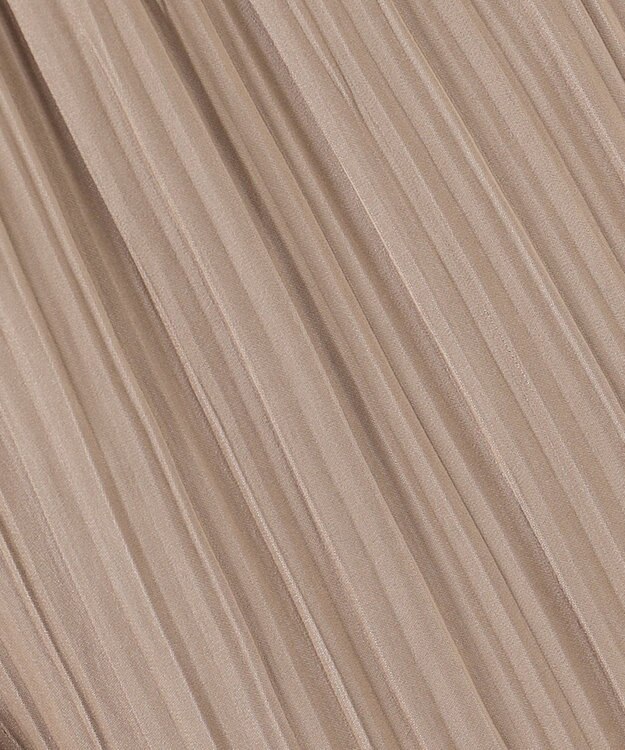 SHARE PARK LADIES 【洗える】アンティークサテンプリーツパンツ ダークブラウン系