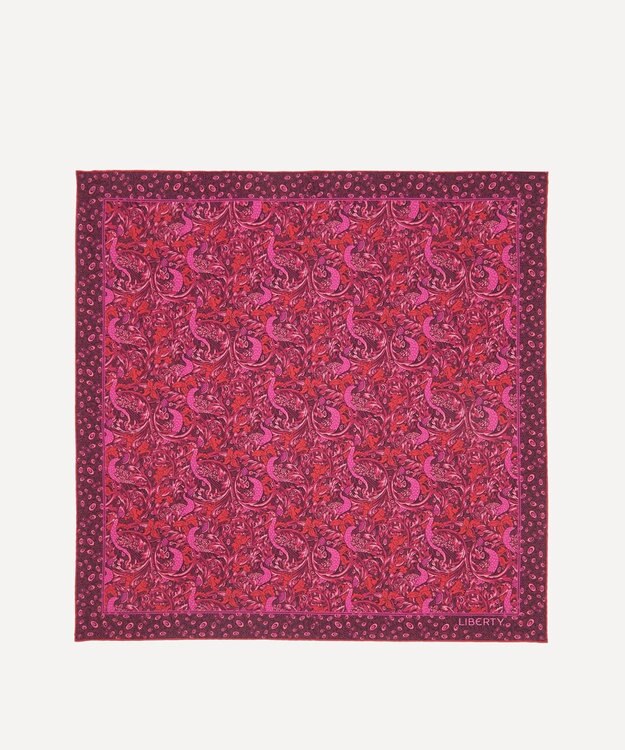 LIBERTY. ゼフィリーヌ 70x70 シルク スカーフ ピンク