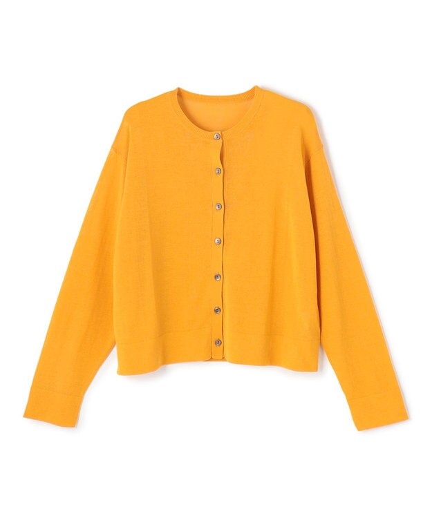 UNFILO L フロスティコットン  クロップド  カーディガン マリーゴールド