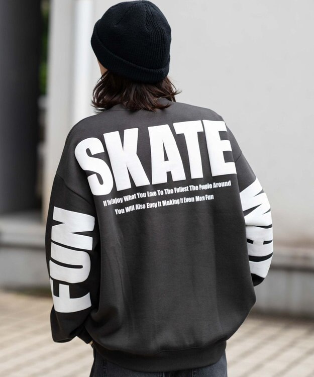 WEGO 【2点SET】アクセ付きストレートラインプルオーバー ブラック中濃色