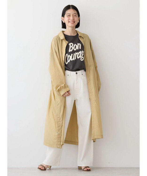 AMERICAN HOLIC Ｏｎｅ　ｗｏｒｄ　ロゴカットプルオーバー Off White