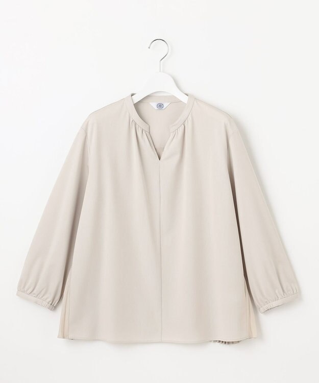 J.PRESS LADIES コンパクトトリコット バックプリーツ カットソー ベージュ系