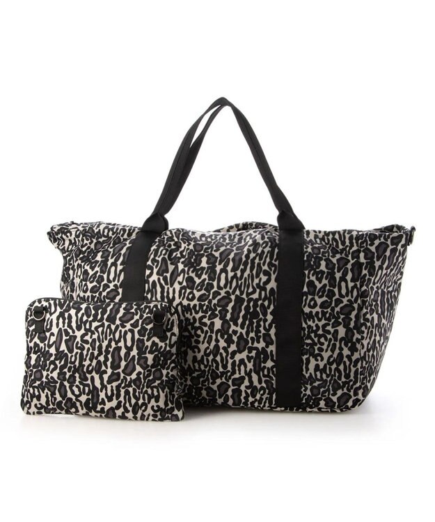 UNBILLION cachecache パッカブルナイロンボストンバッグ レオブラック