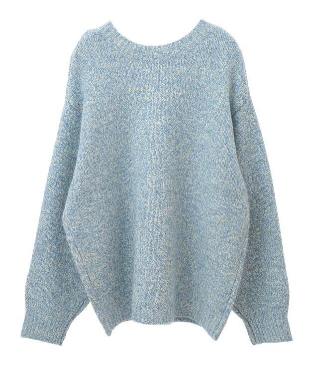 Green Parks ２ＷＡＹメランジＭＩＸニットプルオーバー Sax