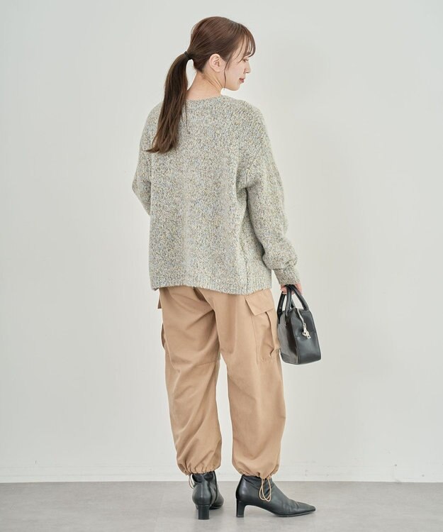 Green Parks ２ＷＡＹメランジＭＩＸニットプルオーバー Brown