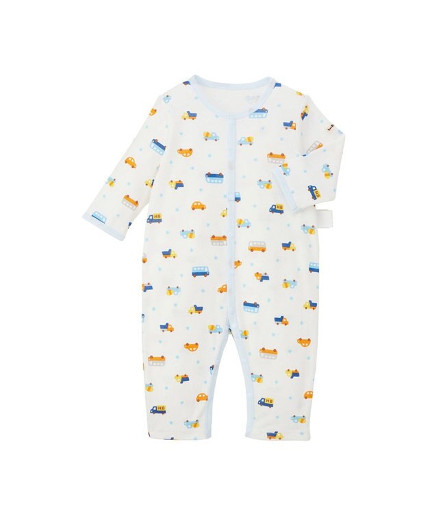 MIKI HOUSE HOT BISCUITS 【60-80cm】 フライス素材 カバーオール肌着 ブルー