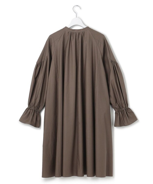 23区 【SLOW/一部店舗限定】ウォッシュドコットンストレッチ ワンピース ダークブラウン系