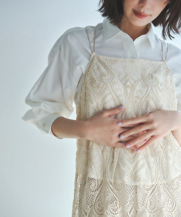 23区 L 【BAILA掲載】ペイズリーレース キャミソールワンピース ベージュ系