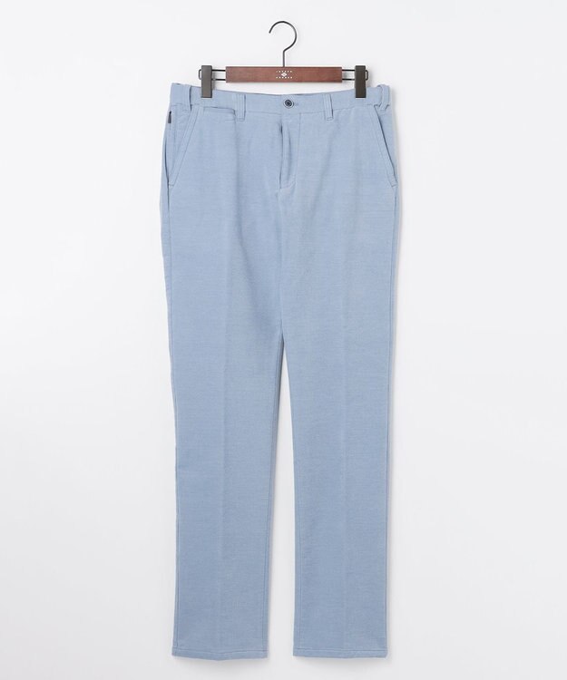 JOSEPH ABBOUD 【ウエストも伸びる！/暖かパンツ/オーガニックコットン使用】ライスコールストレッチパンツ スカイブルー系