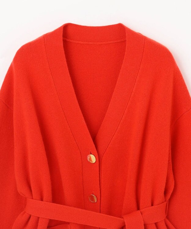 GRACE CONTINENTAL メリノウールニットカーディガン レッド