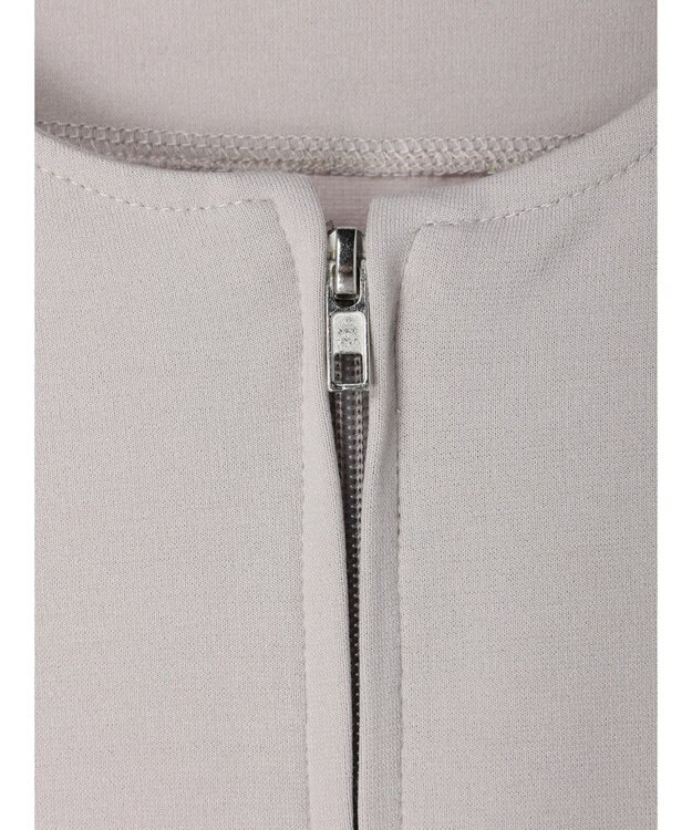 CRAFT STANDARD BOUTIQUE 強撚ポンチラウンドヘムカーディガン Light Gray