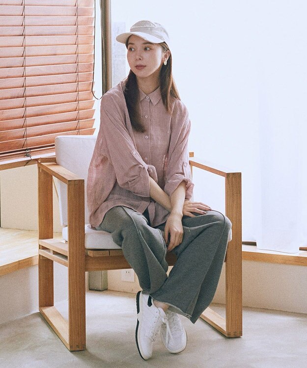 earth music&ecology ダメージロゴキャップ Ivory