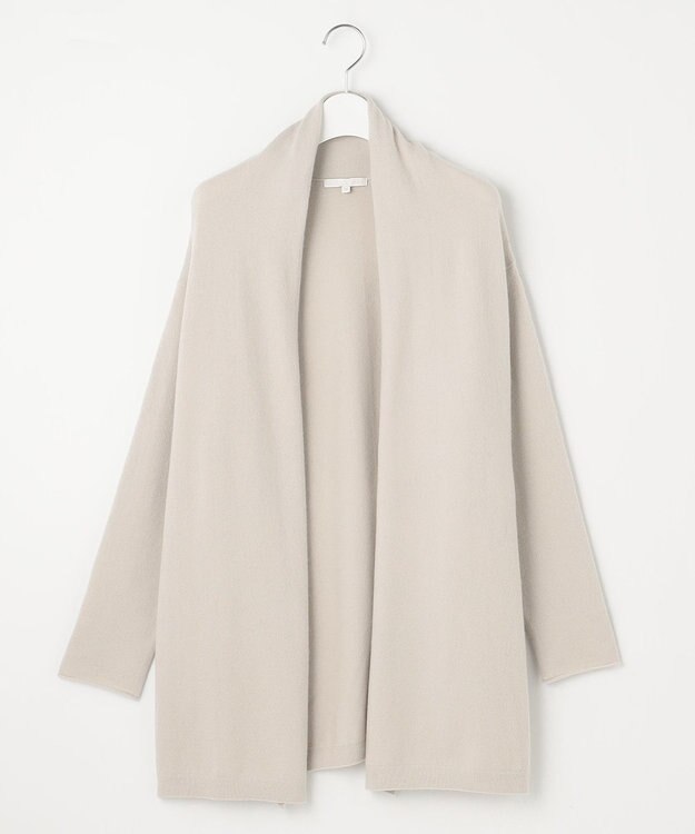 自由区 【洗える】ソフトウールハイゲージ カーディガン ベージュ