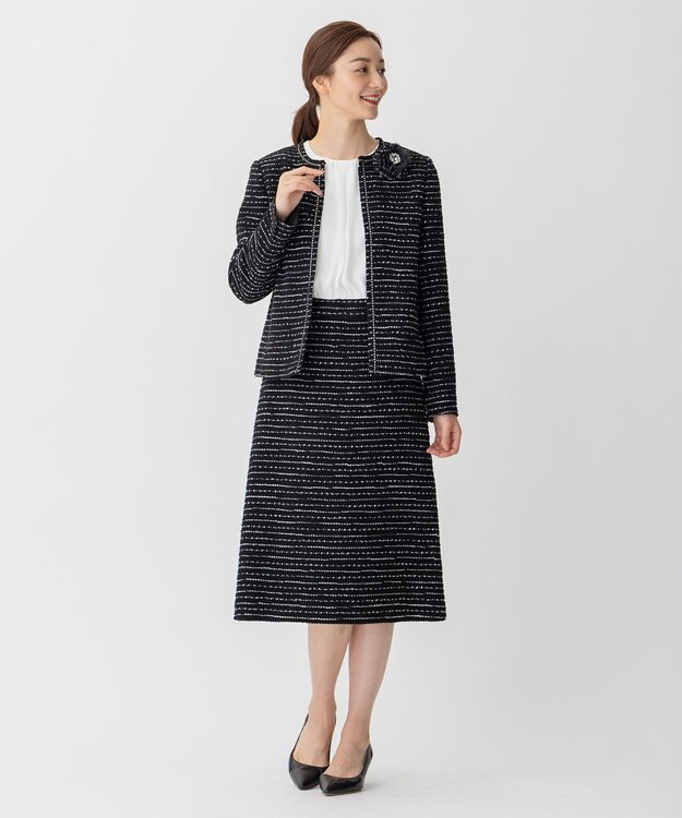 自由区 【セット可】カラミツイード ワンピース ブラック系8